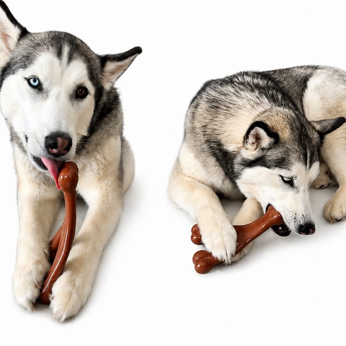 2-Pack Dog Chew Toys for Aggressive Chewers, Durable Wishbone Dog Bones