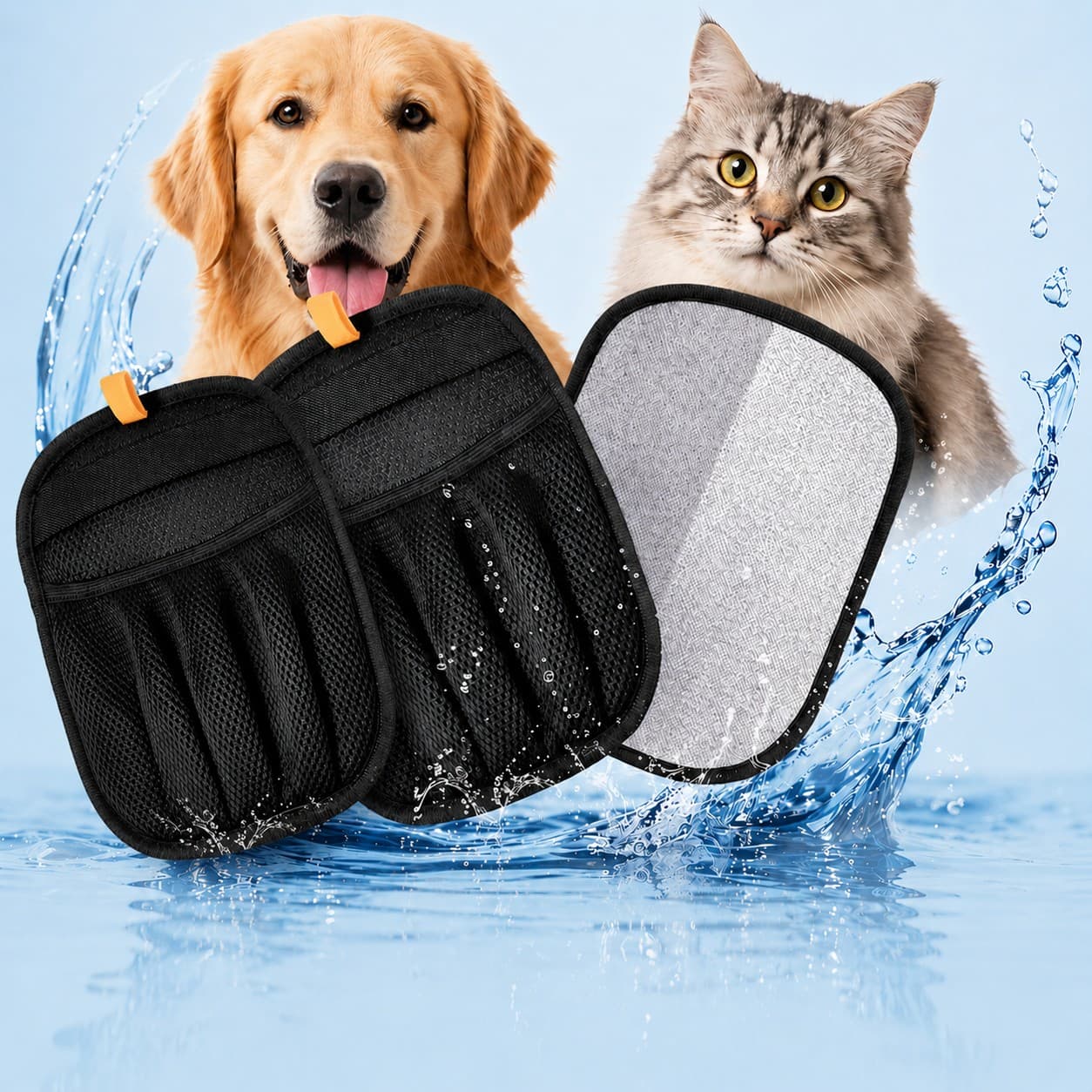 2-Pack Magic Brush Glove Pet Hair, Upgraded Electrostatic Pet Hair Removal Glove