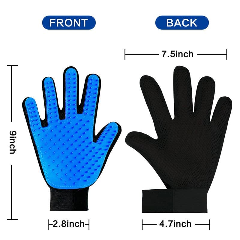Cat Grooming Gloves, Upgrade Deshedding Brush with Enhanced Five-Finger Design,