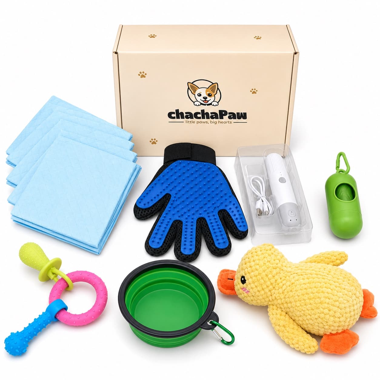 ChaChaPaw Puppy Gift Set, 7-piece Starter Kit