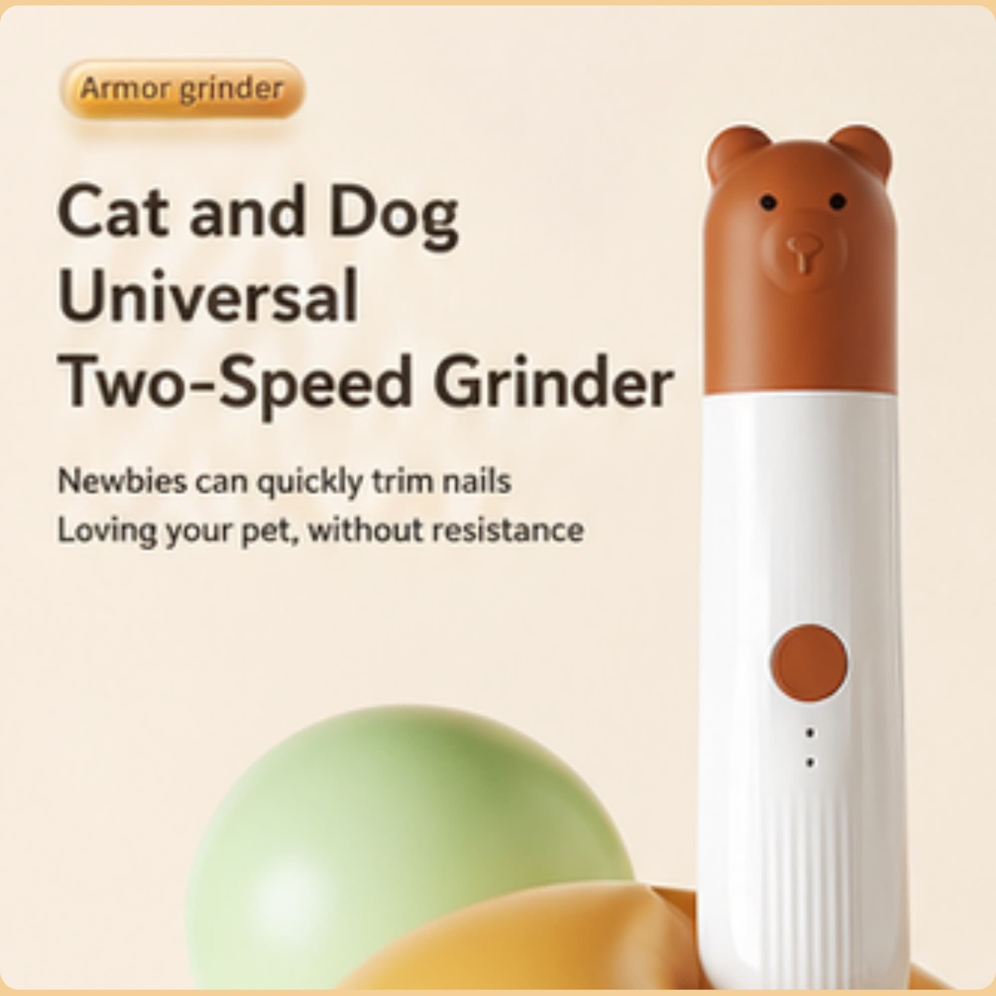 Dog Nail Grinder, Professional 2 Speed Super Quiet and Rechargeable