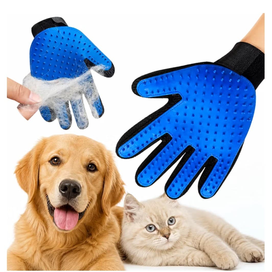 Dog Grooming Gloves, Upgrade Deshedding Brush with Enhanced Five-Finger Design,