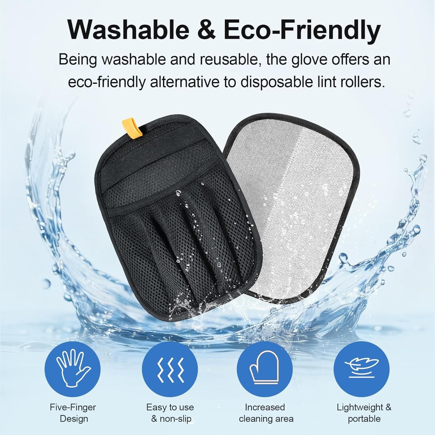 2-Pack Magic Brush Glove Pet Hair, Upgraded Electrostatic Pet Hair Removal Glove