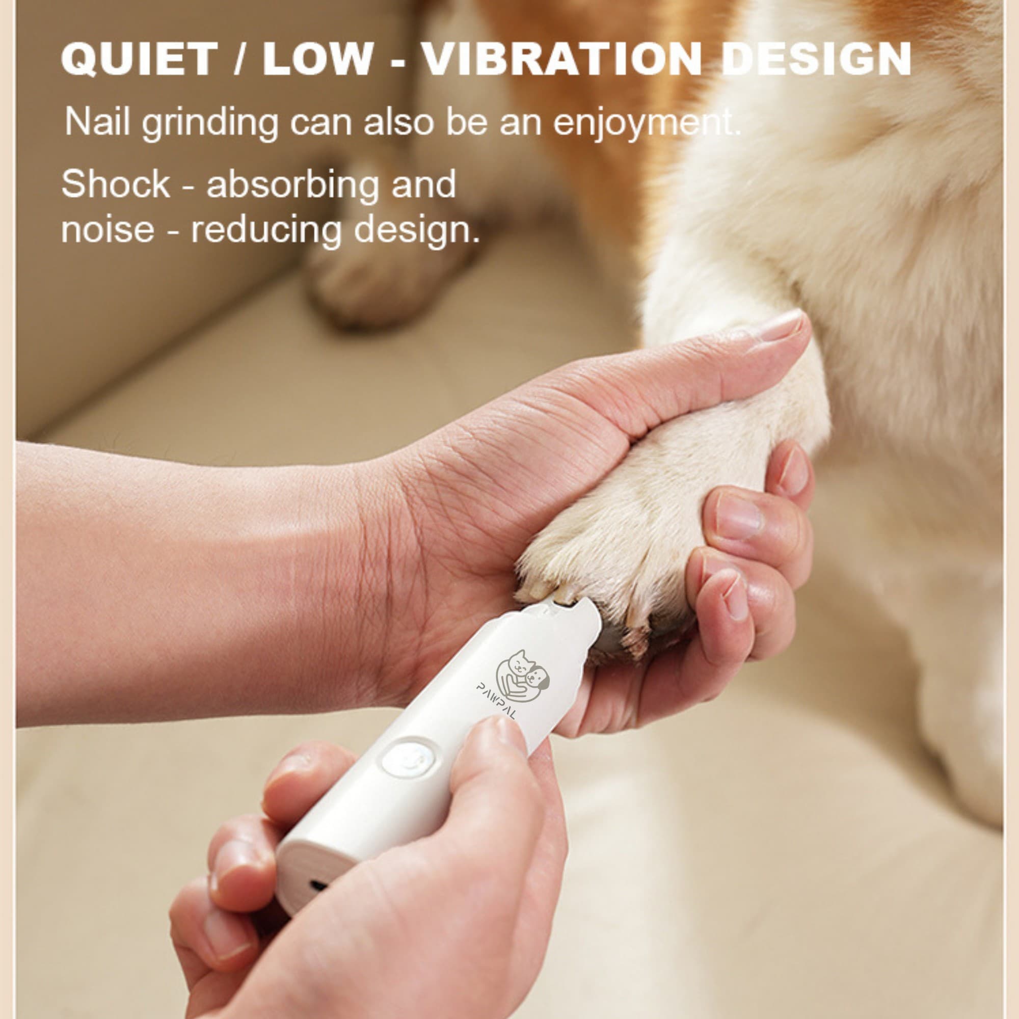 Dog Nail Grinder with LED Light - New Version 2-Speed Powerful Electric Pet Nail Trimmer